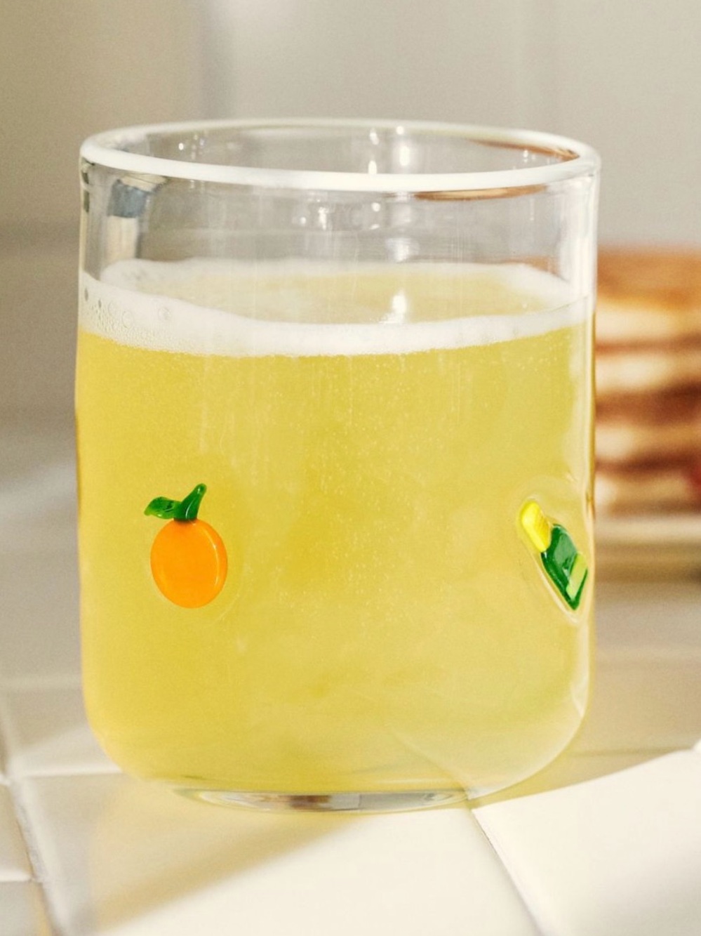 Anthropologie Mimosa Icon Juice Glass 16oz NWT